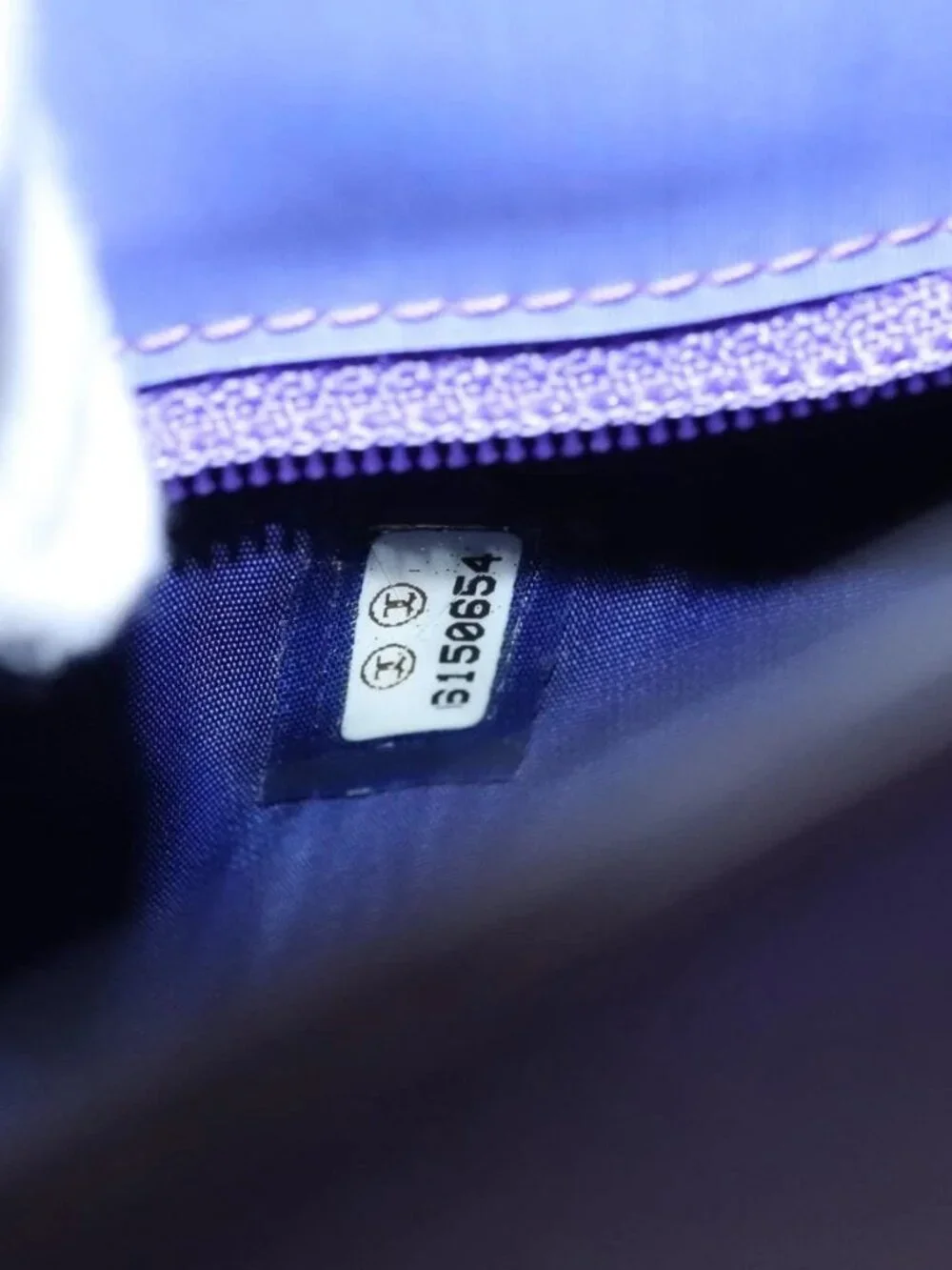 CHANEL Hologram Chain Shoulder Bag Vinyl Purple CC Auth bs21582
